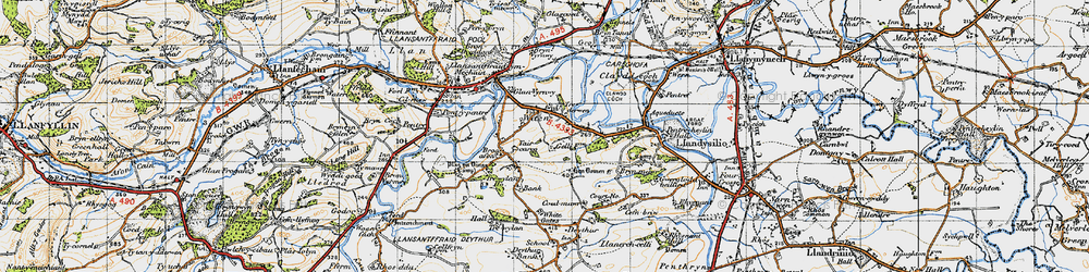Old map of Bronafon in 1947