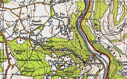 Old map of Tre-gagle in 1946