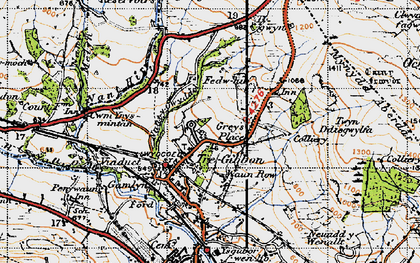 Old map of Tre-Gibbon in 1947