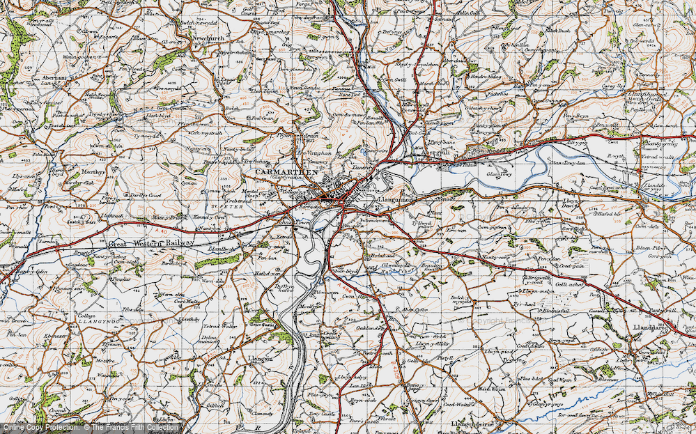 Old Map of Tre-gynwr, 1946 in 1946