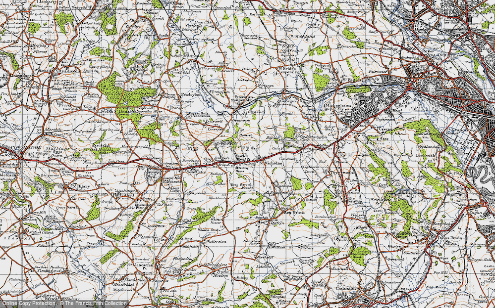 Old Map of Tre-hill, 1947 in 1947