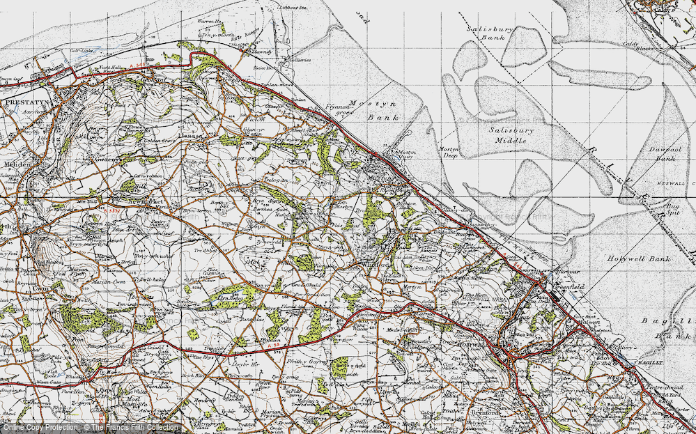 Old Map of Tre-Mostyn, 1947 in 1947
