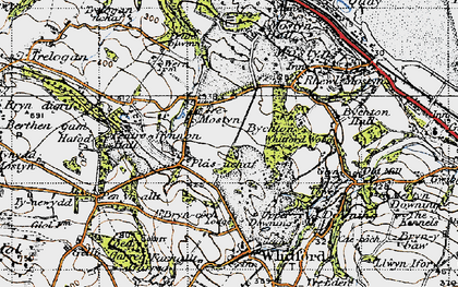 Old map of Tre-Mostyn in 1947