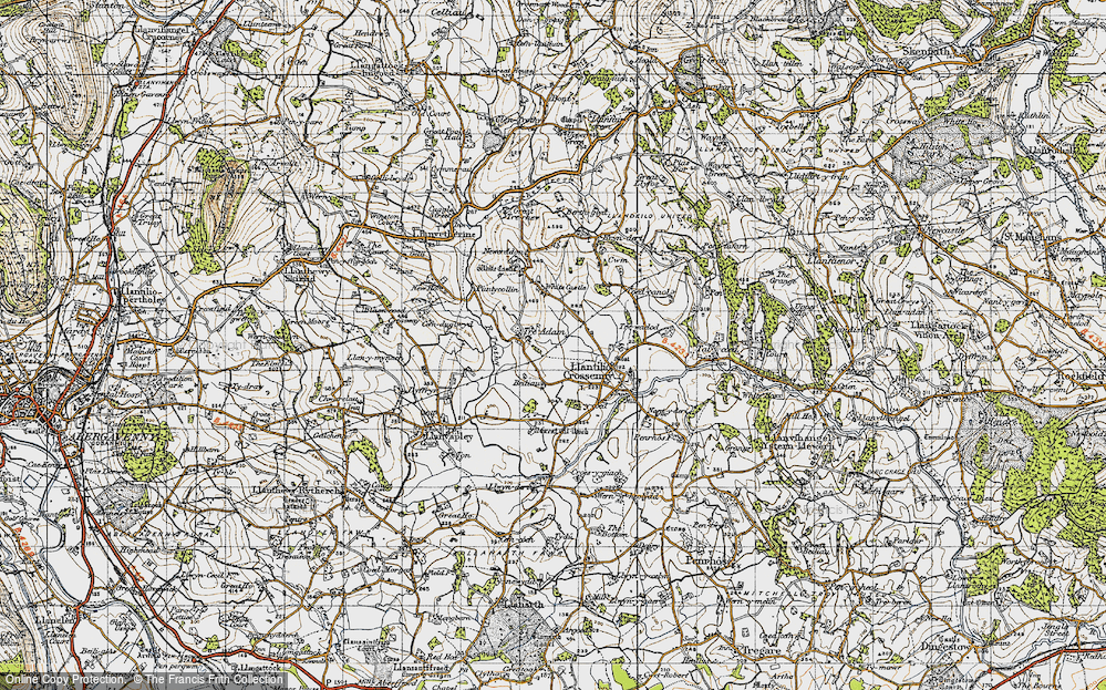 Old Map of Treadam, 1947 in 1947