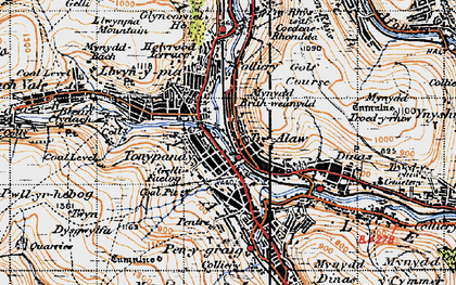 Old map of Trealaw in 1947