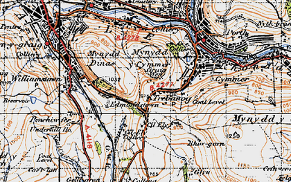 Old map of Trebanog in 1947