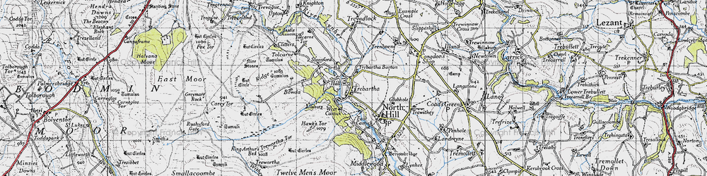 Old map of Allabury in 1946
