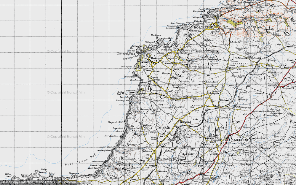 Old Map of Trebarwith, 1946 in 1946