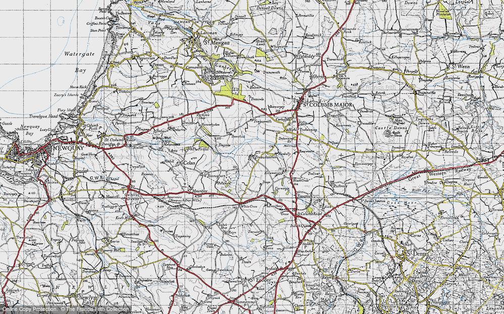Old Map of Trebudannon, 1946 in 1946