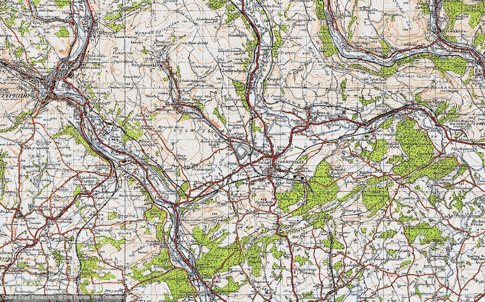 Old Map of Trecenydd, 1947 in 1947