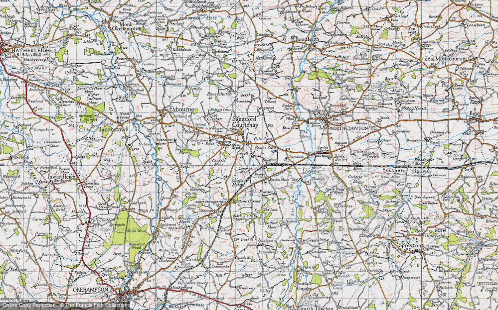 Old Map of Trecott, 1946 in 1946