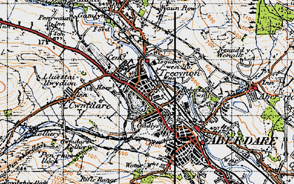 Old map of Trecynon in 1947