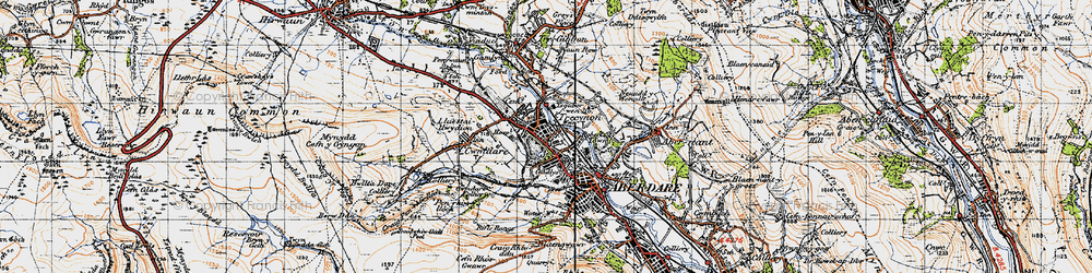 Old map of Trecynon in 1947