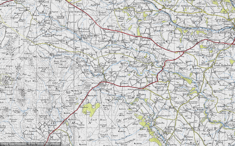 Old Map of Tredaule, 1946 in 1946