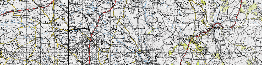 Old map of Tredinnick in 1946