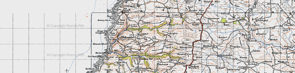 Old map of Tredown in 1946