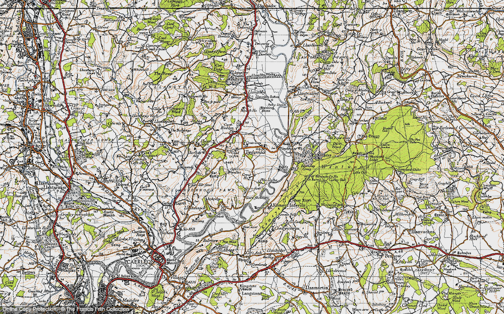 Old Map of Historic Map covering Llwyncelyn in 1946