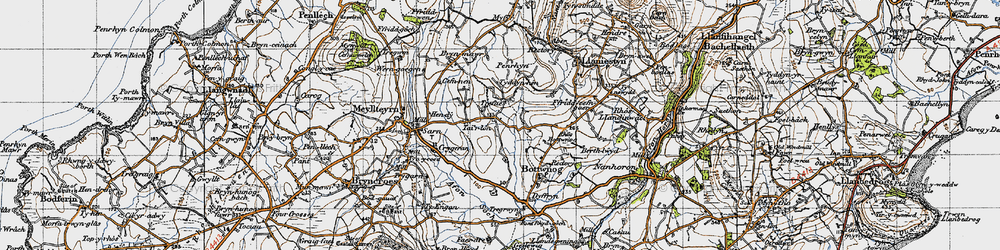 Old map of Trefaes in 1947