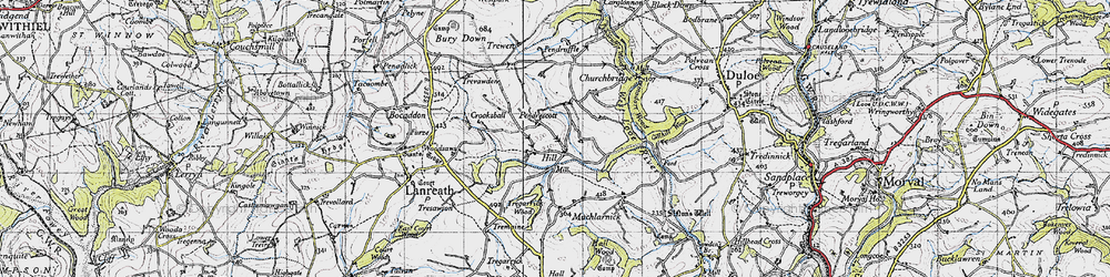 Old map of Trefanny Hill in 1946