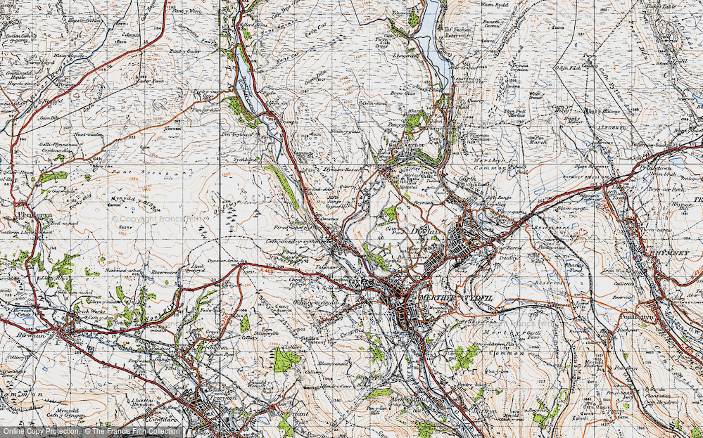 Old Map of Trefechan, 1947 in 1947
