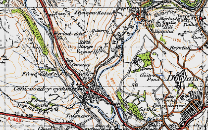 Old map of Trefechan in 1947