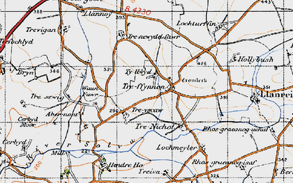 Old map of Abernant in 1946