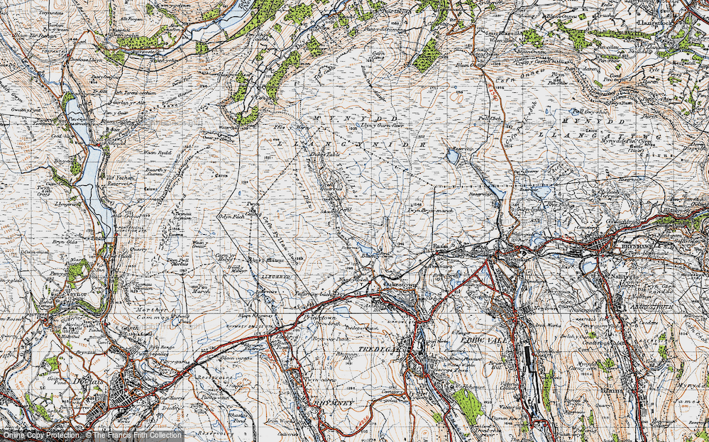 Old Map of Trefil, 1947 in 1947
