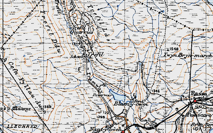 Old map of Trefil in 1947