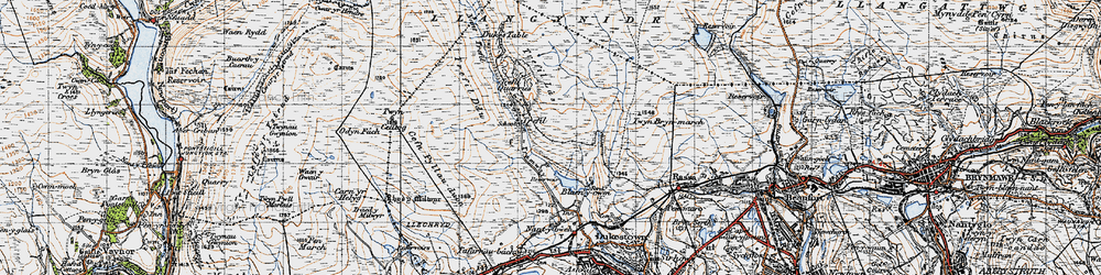 Old map of Trefil in 1947