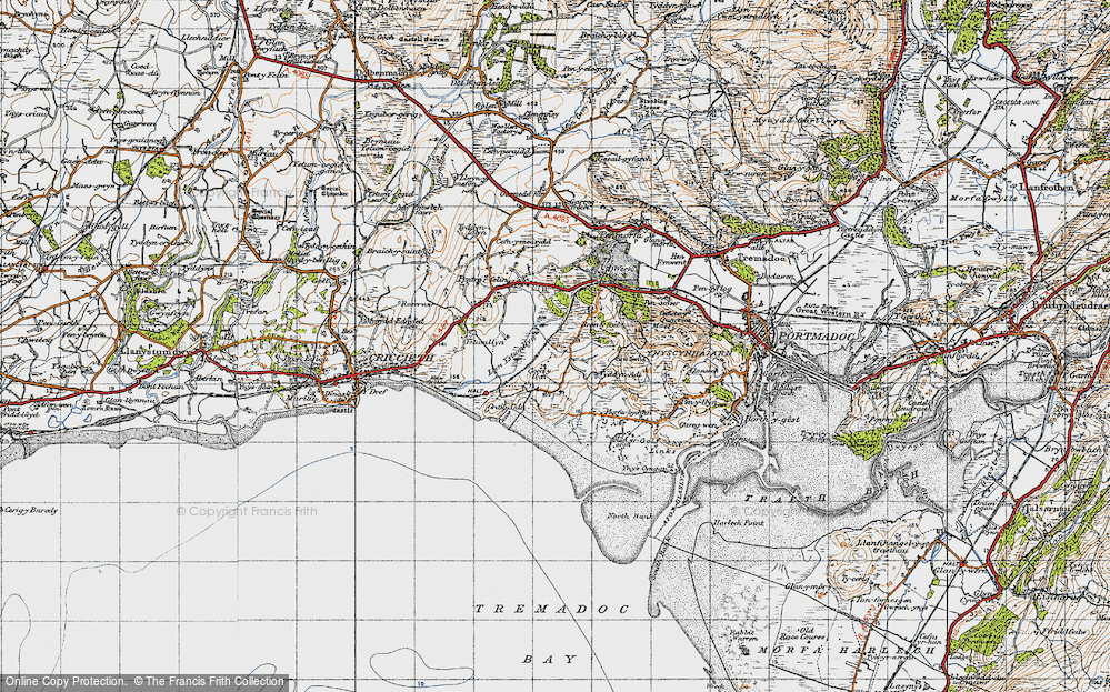 Old Map of Treflys, 1947 in 1947