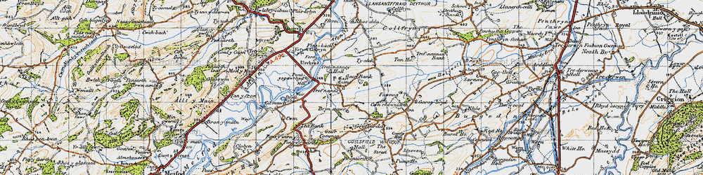 Old map of Trefnanney in 1947