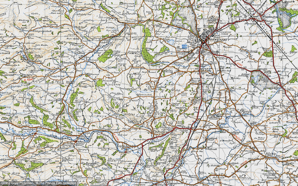 Old Map of Trefonen, 1947 in 1947