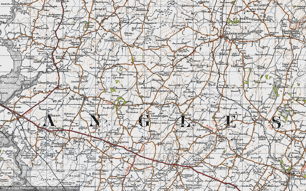 Old Map of Trefor, 1947 in 1947