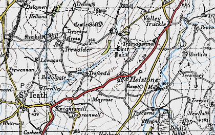 Old map of Treforda in 1946