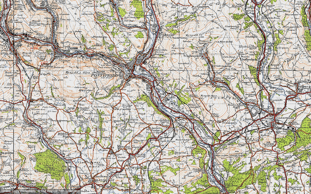 Old Map of Treforest, 1947 in 1947