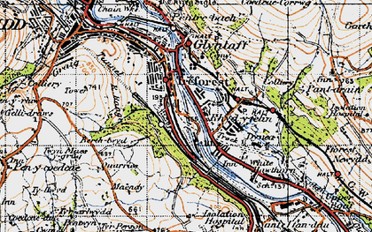 Old map of Treforest in 1947