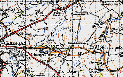 Old map of Treforgan in 1947