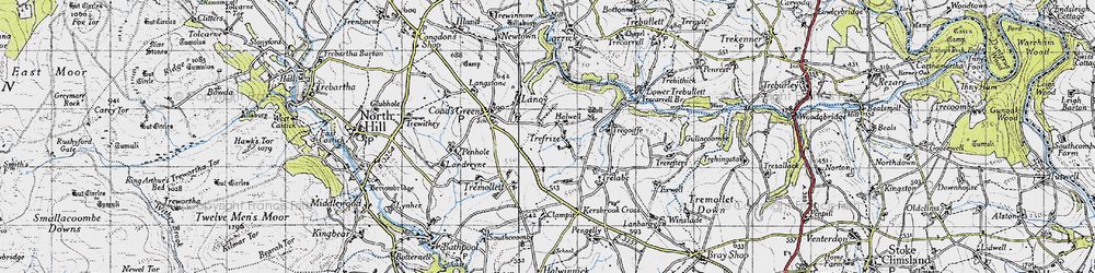 Old map of Trefrize in 1946