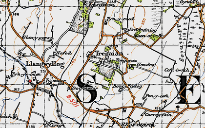Old map of Bonc Fadog in 1947
