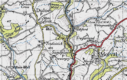 Old map of Tregarlandbridge in 1946