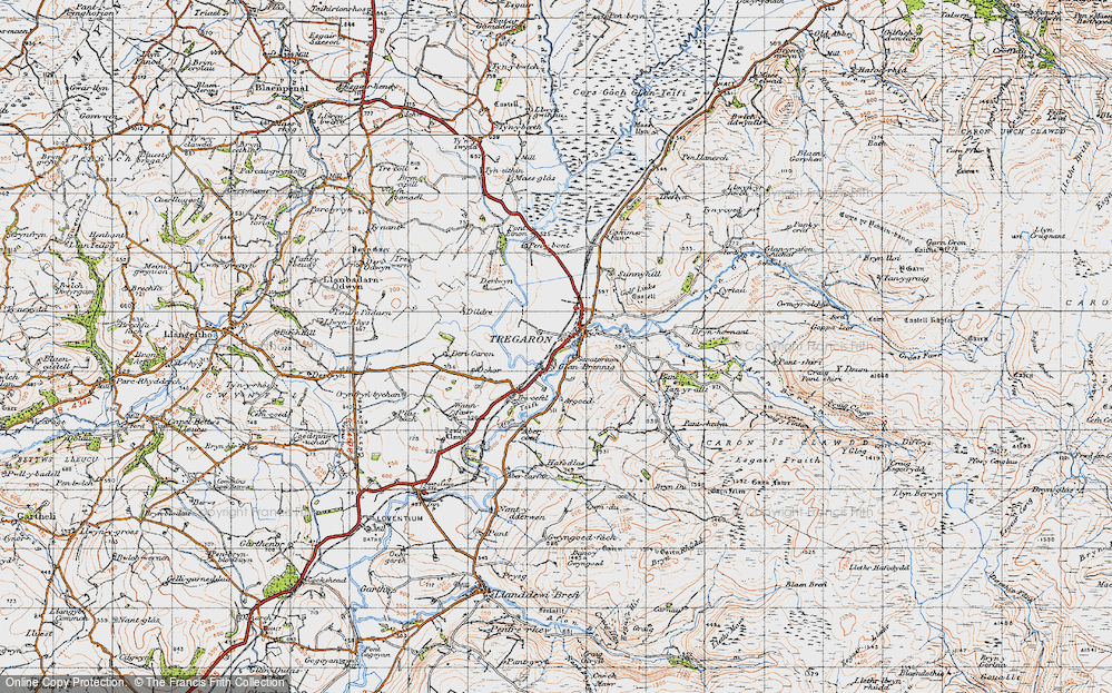 Old Map of Historic Map covering Afon Groes in 1947