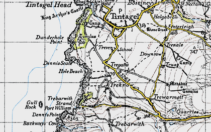 Old map of Tregatta in 1946