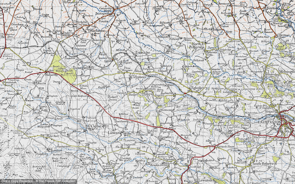 Old Map of Tregeare, 1946 in 1946
