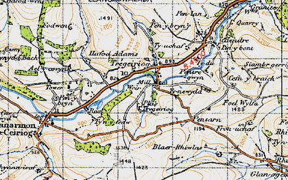 Old map of Ael-y-coryn in 1947