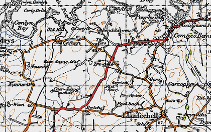 Old map of Tregele in 1947