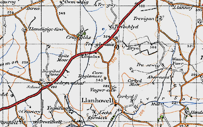 Old map of Treglemais in 1946