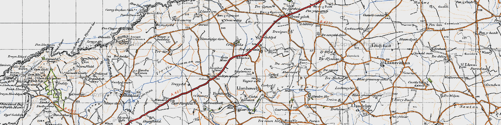 Old map of Treglemais in 1946