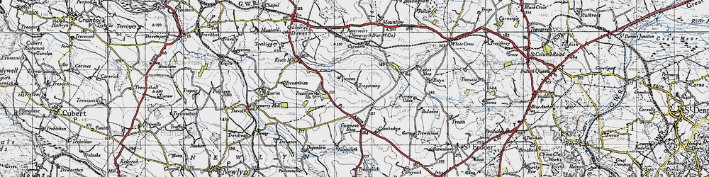 Old map of Tregonning in 1946