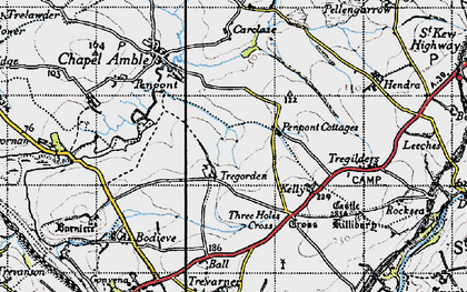 Old map of Tregorden in 1946
