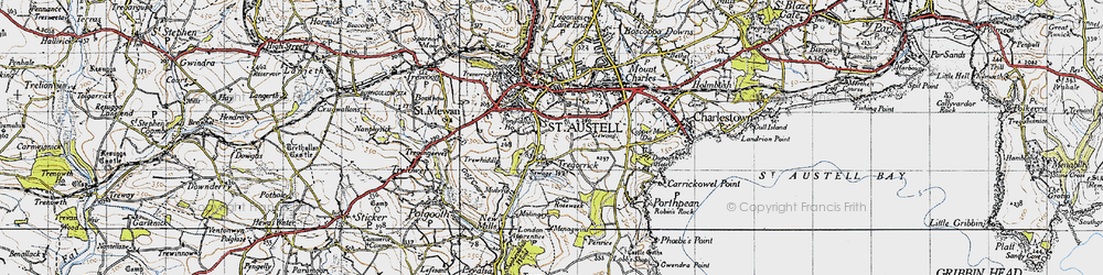 Old map of Tregorrick in 1946
